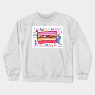 Retro Marker Art Mixtape Slogan Design Crewneck Sweatshirt